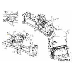 PLAQUE DE MONTAGE 703-08909 ORIGINALE MTD