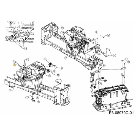 PLACA DE MONTAJE 703-08909 ORIGINAL MTD | Newgardenstore.eu