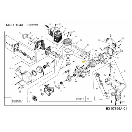 PARAOLIO 15X30 092.63.097 ORIGINALE MTD | Newgardenstore.eu