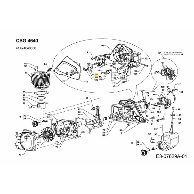 BLOCCO, TRASMISSIONE, COPERCHIO SG-2044500 ORIGINALE MTD