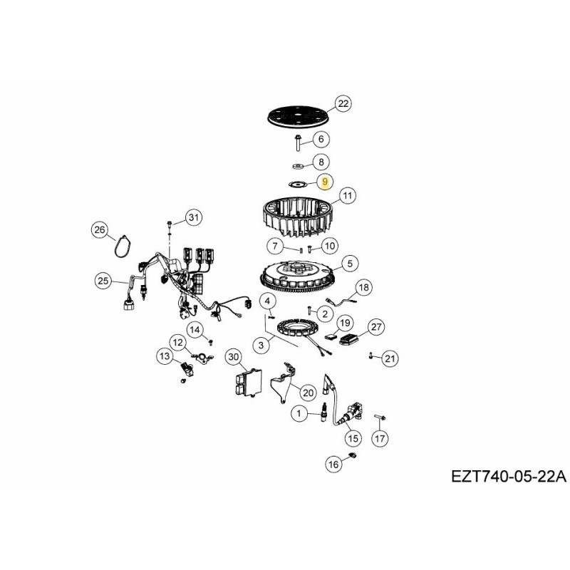 PIASTRA, MONTAGGIO VENTOLA KH-002130 ORIGINALE MTD