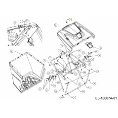 SPINA BORSA PARTE SUPERIORE NERO 731-13161 ORIGINALE MTD