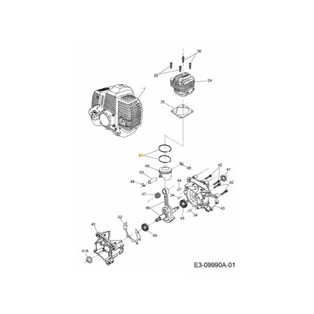 Set di fasce elastiche del pistone 092.63.921 ORIGINALE MTD | Newgardenstore.eu
