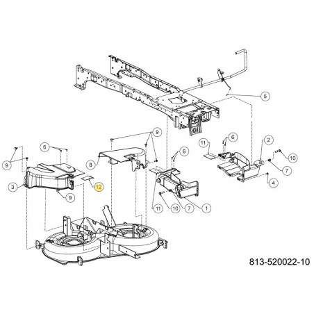 Abdeckung für Heckklappe 783-09558A-S Original MTD | Newgardenstore.eu