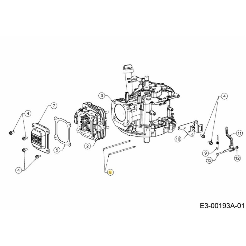 ASTA DI SPINTA 751-16026 ORIGINALE MTD