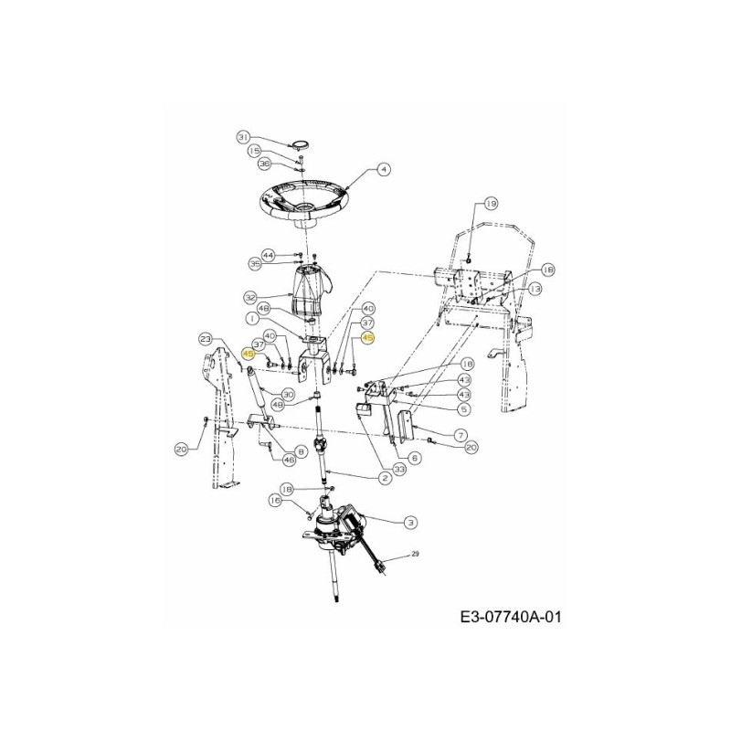 Boulon à épaulement 738-04484 d'origine MTD