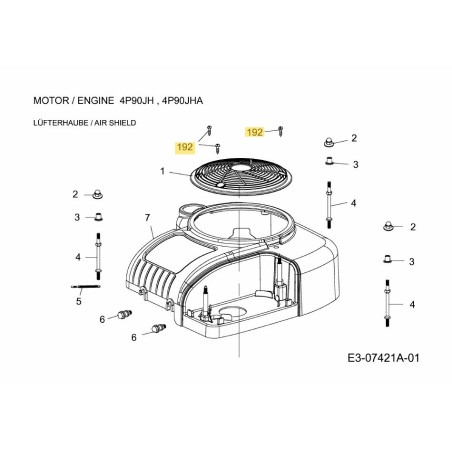 Selbstschneidende Schraube 5,5 x 25 710-05303 Original MTD | Newgardenstore.eu
