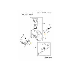 Arandela de goma para depósito de combustible MTD 751-10335 ORIGINAL | Newgardenstore.eu