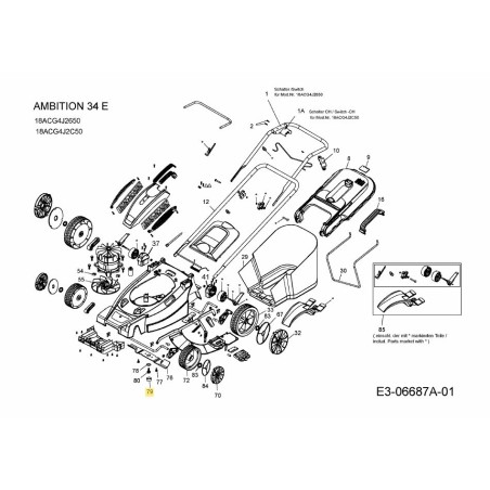 SAFETY COVER 092.48.975 ORIGINAL MTD | Newgardenstore.eu