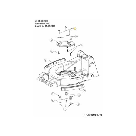 VIS:TT:M8x1,25:55:PAN:6 PRAISE 710-09134 ORIGINAL MTD | Newgardenstore.eu