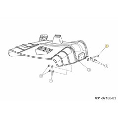 Stange:Halterung:Rutsche 747-09890 Original MTD | Newgardenstore.eu