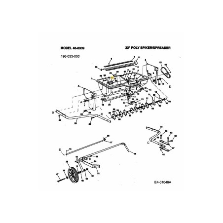 Clé de changement de vitesse entretoise AF-46838 d'origine MTD | Newgardenstore.eu