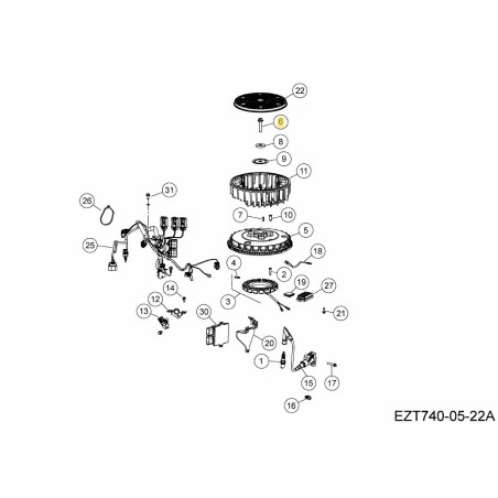 SCREW, HEX FLANGE KH-004721 ORIGINAL MTD | Newgardenstore.eu