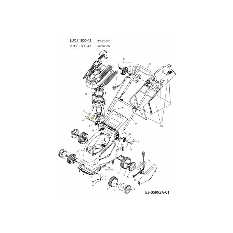 Boulon à épaulement 092.48.997 d'origine MTD