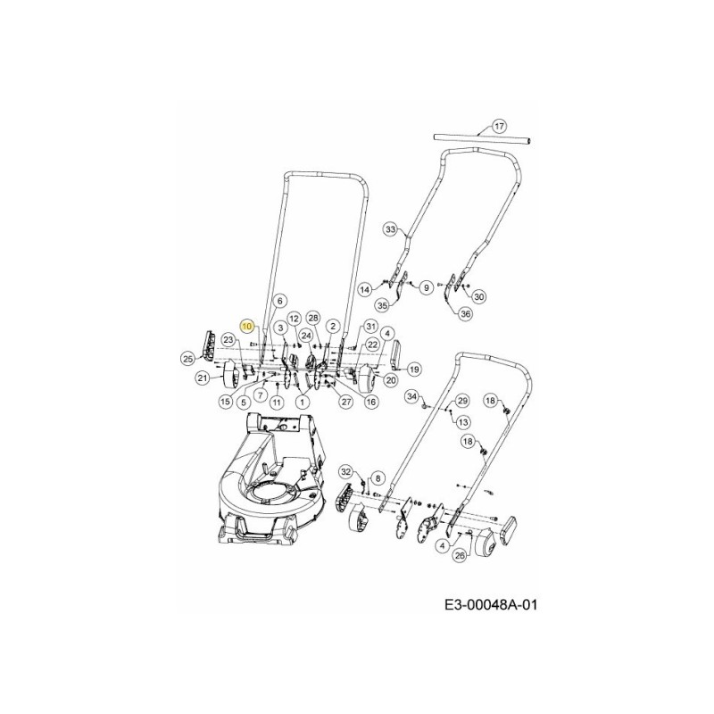 ARBRE : COLONNE : RÉGLAGE : DM 46 cm 711-06778-Z ORIGINAL MTD