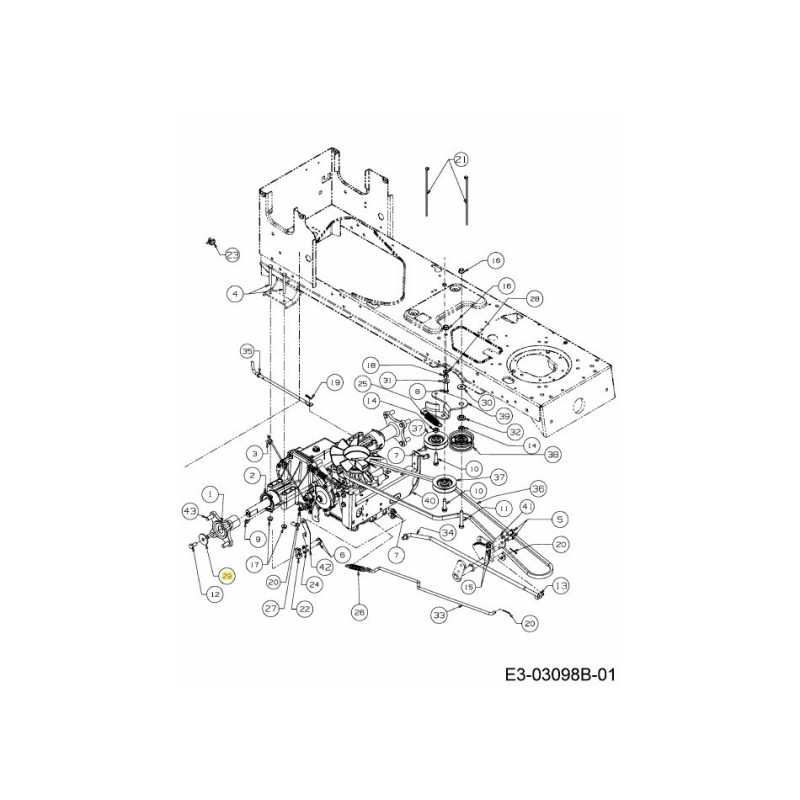 RONDELLA PIANO 0,385x1,510x0,134 736-0227 ORIGINALE MTD