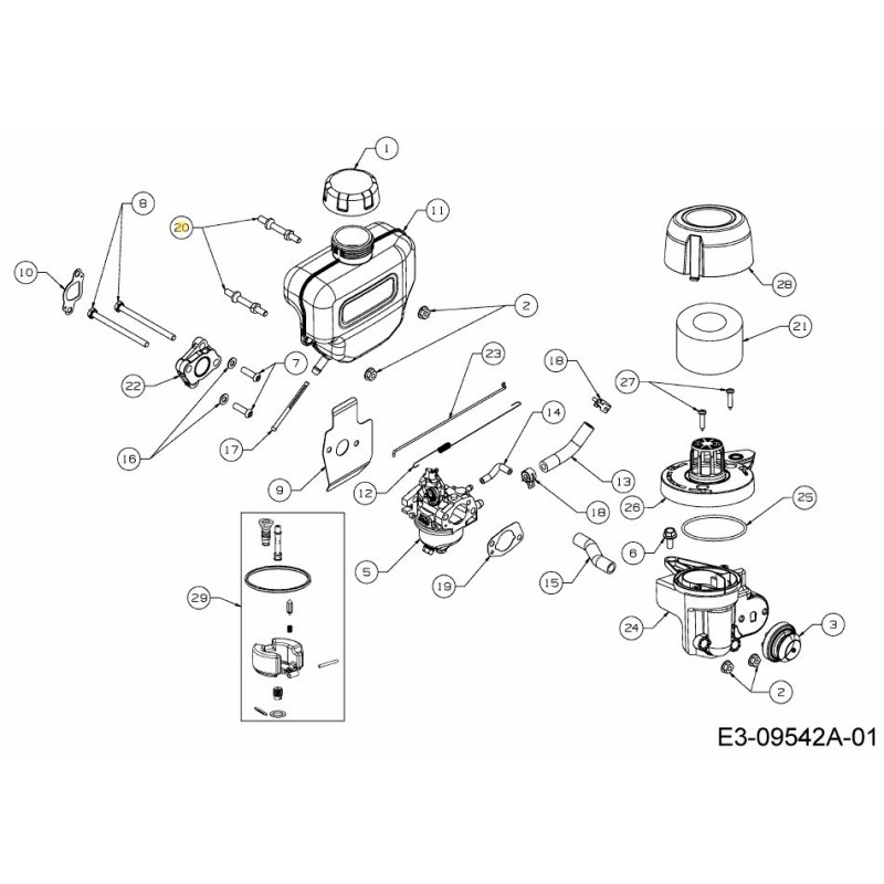 ESPÁRRAGO M6X59.5 751-15136 ORIGINAL MTD