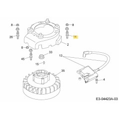 STUD M6X73 751-11724 ORIGINAL MTD | Newgardenstore.eu