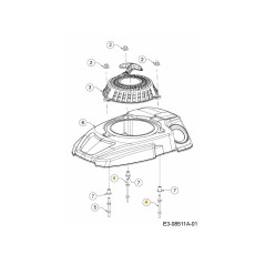 Vis filetée M6x78,5 751-14397 d'origine MTD | Newgardenstore.eu
