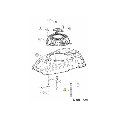 Vis filetée M6x78,5 751-14397 d'origine MTD | Newgardenstore.eu