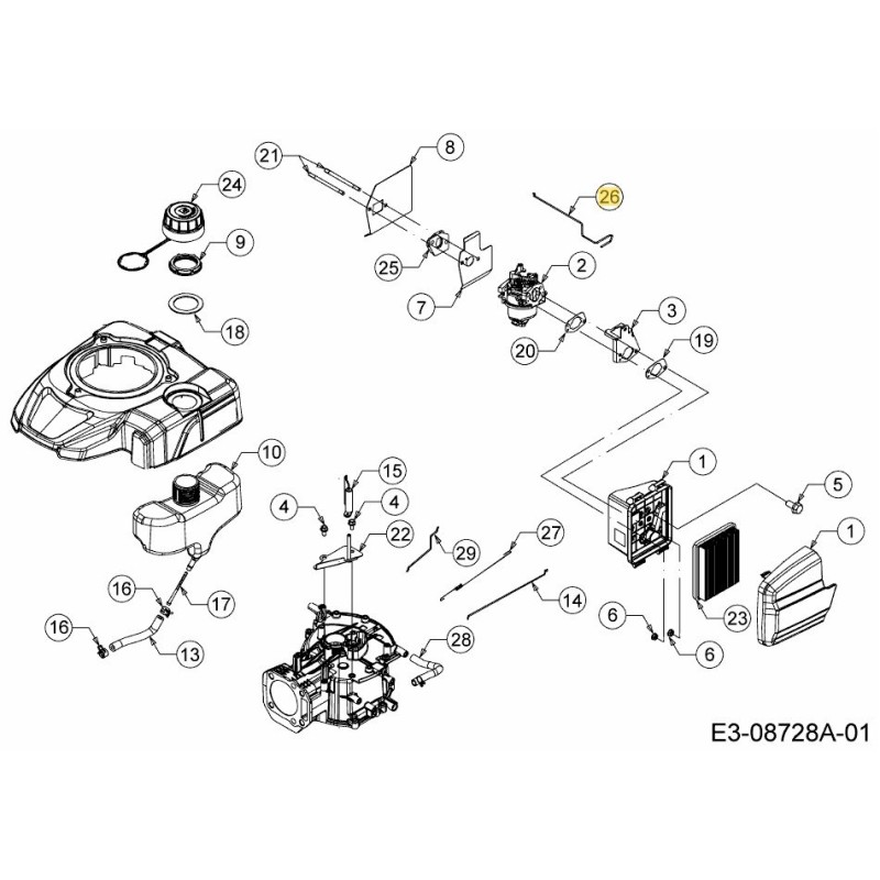 TEMPERATURE CONTROL LINKAGE 751-15672 ORIGINAL MTD TEMPERATURE CONTROL LINKAGE 751-15672 ORIGINAL MTD