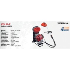 Desbrozadora de mochila ATTILA ATH 50-Z con motor HONDA GX 50 OHC 4T | Newgardenstore.eu