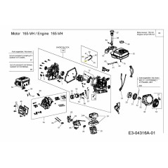 MOLLA DI RITORNO DELL'ACCELERATORE 751-10954 ORIGINALE MTD