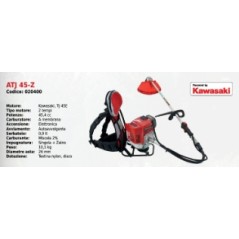 Backpack brushcutter ATJ 45-Z-SERIES ATTILA with engine KAWASAKI TJ 45E 45.4 cc