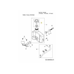 BOUCHON DE RÉSERVOIR ENSEMBLE 751-10300 ORIGINAL MTD | Newgardenstore.eu