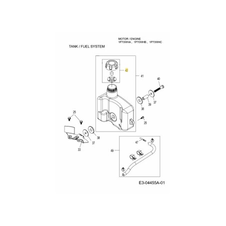 BOUCHON DE RÉSERVOIR ENSEMBLE 751-10300 ORIGINAL MTD | Newgardenstore.eu
