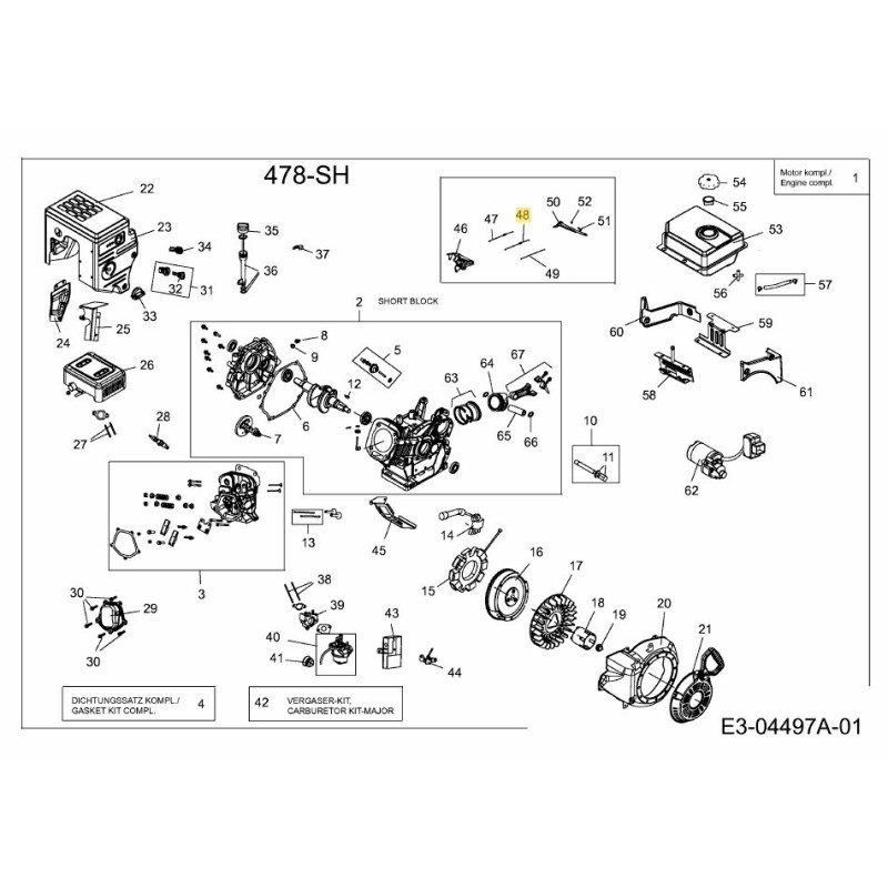 MOLLA DI RITORNO DELL'ACCELERATORE 751-11203 ORIGINALE MTD