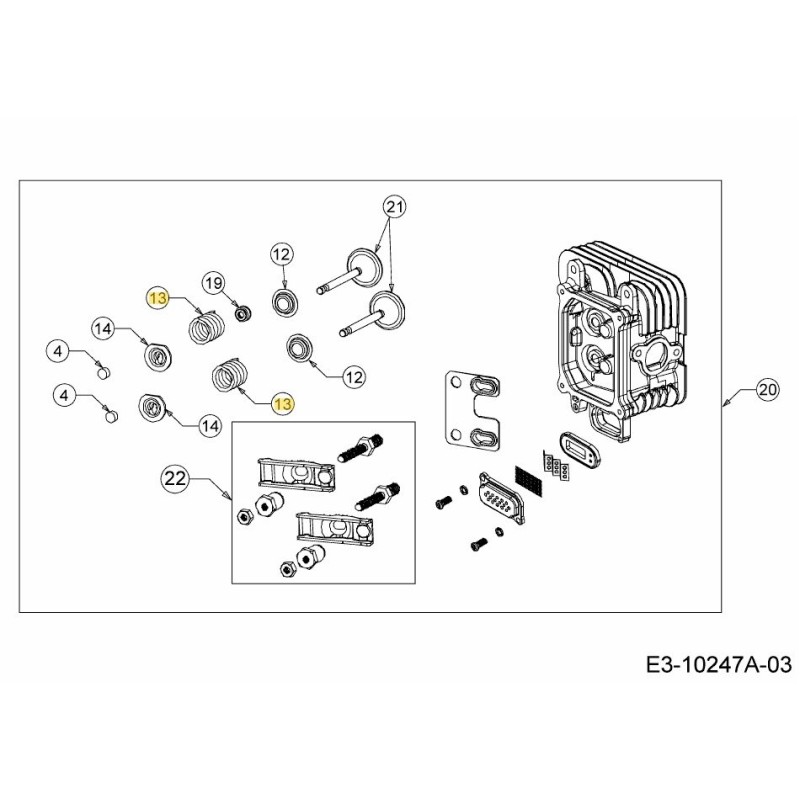 Ventilfeder 751-12078 Original MTD Ventilfeder 751-12078 Original MTD