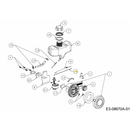 ASTA DI COMANDO DELL'ACCELERATORE 751-14696 ORIGINALE MTD | Newgardenstore.eu