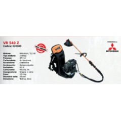 Backpack brushcutter VR 540 Z KAAZ with MITSUBISHI TLE 48 47.1 cc engine