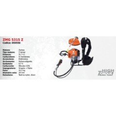 Backpack brushcutter ZMG 5315 Z SERIES ZOMAX engine ZOMAX Q2 51.7 cc