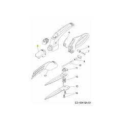 pulsante di rotazione 7031200 ORIGINALE MTD