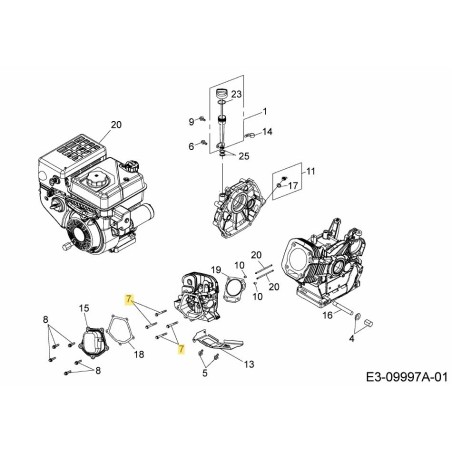 SCREW M4-0.7X55 710-04965 ORIGINAL MTD | Newgardenstore.eu