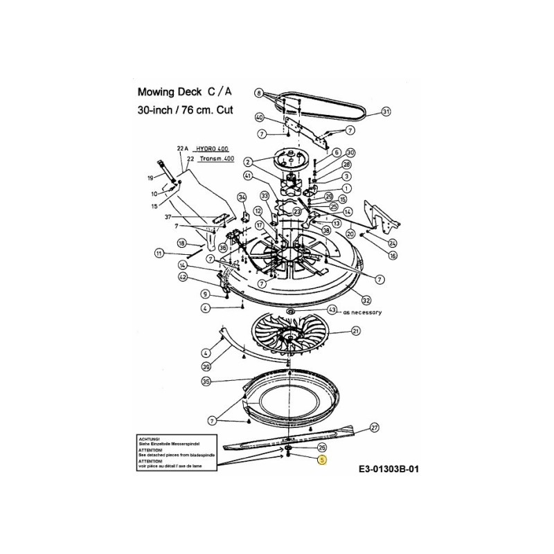 Vis hexagonale M10x1x60LG. DIN 960 710-1382 d'origine MTD