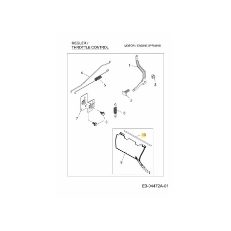 ARBRE DE PARE-VENT 751-11610 ORIGINAL MTD | Newgardenstore.eu