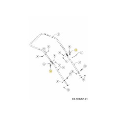 Écrou à oreilles 5/16-18 : rouge 720-04124 d'origine MTD
