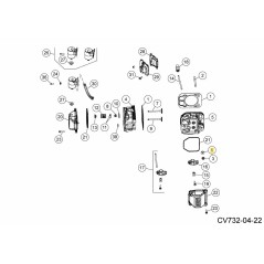 Flache Unterlegscheibe 8,6 mm KH-003865 Original MTD