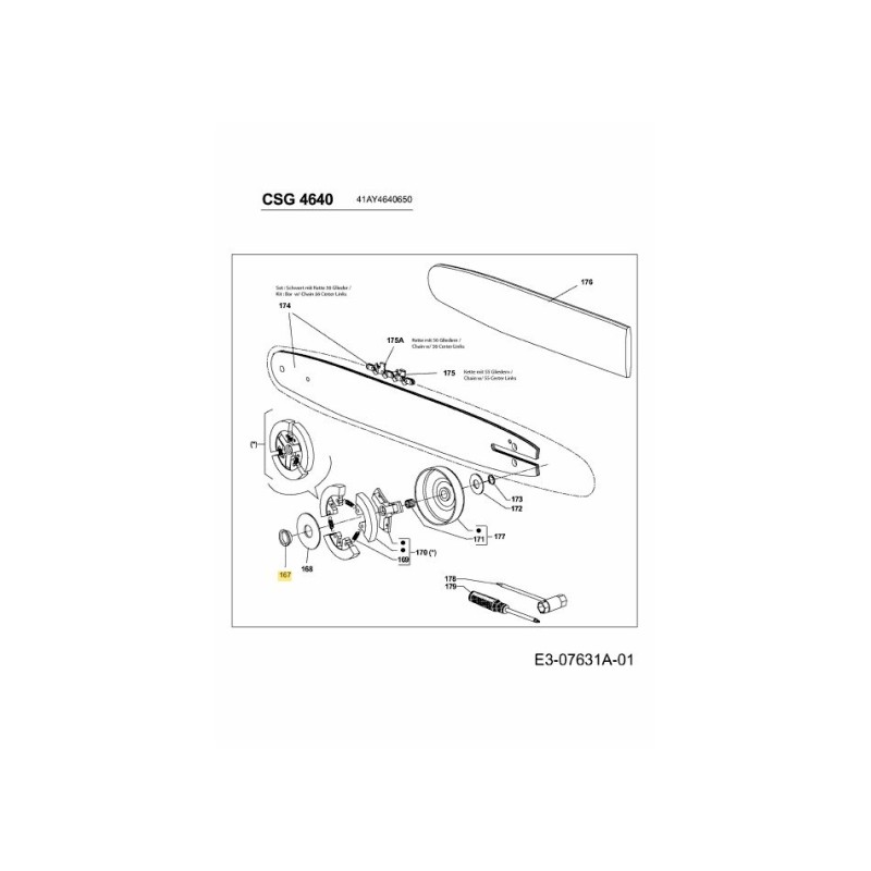 Poulie d'espacement SG-2044340 ORIGINALE MTD