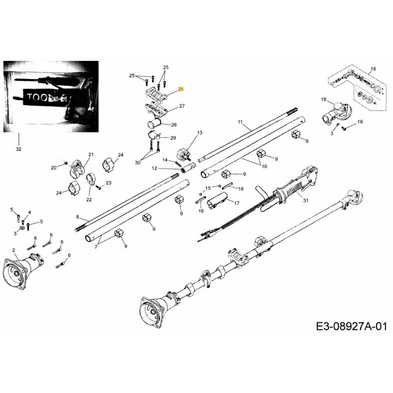 UPPER CLAMP 092.63.493 ORIGINAL MTD