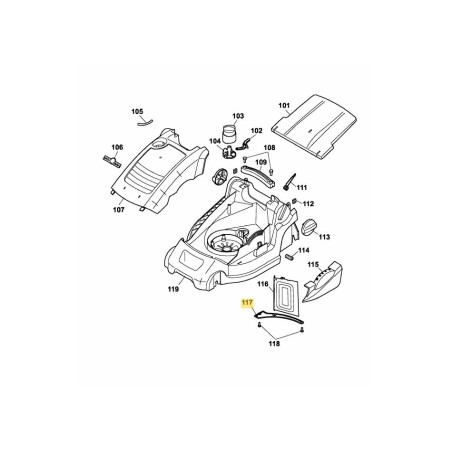 Supporting sheet metal 4904110 ORIGINAL MTD | Newgardenstore.eu