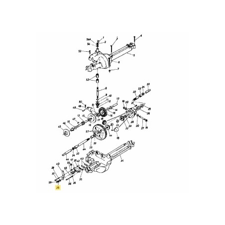 Sechskantmutter Mitte L 712-0355 Original MTD | Newgardenstore.eu