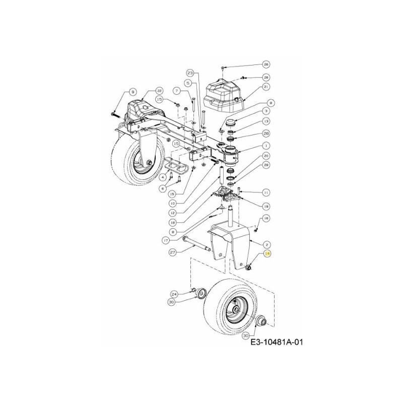 TUERCA: HEXFLGLK:5/8-11:GRN5:NYL 712-04151 ORIGINAL MTD