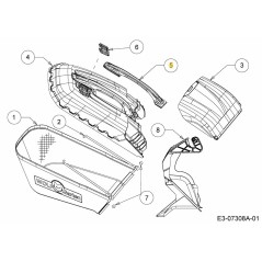 AGARRE: TECHO DURO: 19": ROJO LOBO 731-07869A ORIGINAL MTD | Newgardenstore.eu