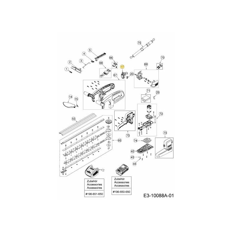 BATTERIESPERRE-TASTE 731-12794 ORIGINAL MTD