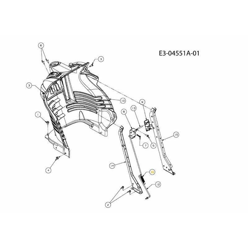SPRING EXTENSION .50x2.73 732-04580 ORIGINAL MTD