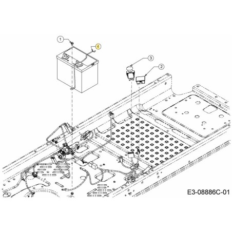 BATTERIE DE RETENUE 747-06780637 ORIGINALE MTD | Newgardenstore.eu